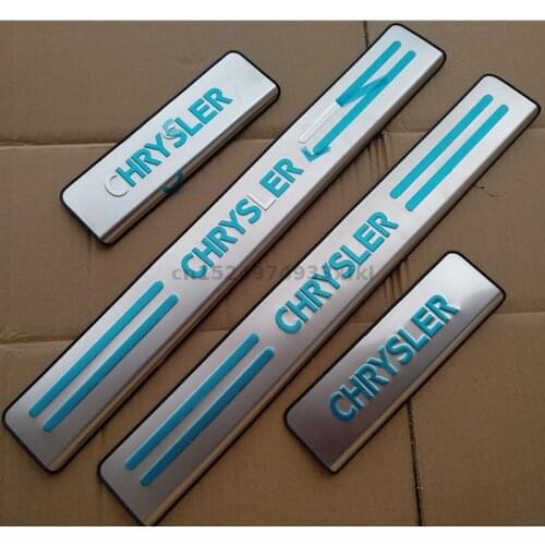 For Chrysler 300C 2011-2015 4pcs/set High-quality stainless steel Door Sill Cover Welcome Pedal Trim Car-styling Accessories