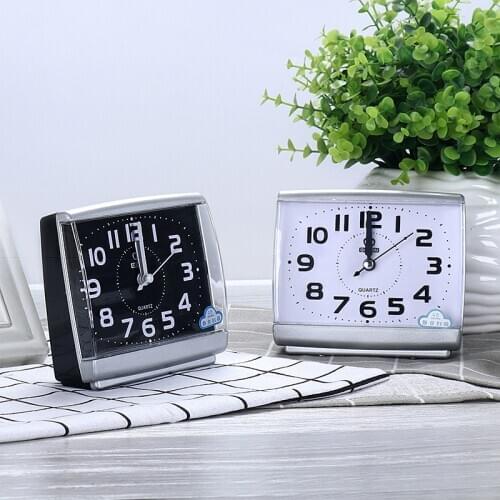 Bedroom Desktop Alarm Clock Wake Up Clocks Student Small Table Clock Fashion Square Alarm Clock Bedside Table Top Decoration