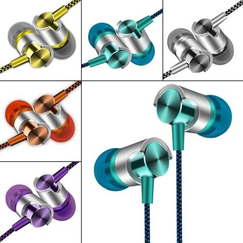 Super Bass Stereo In-ear 3.5mm Headphone Wired Sports Headset Earphone With Mic For IPhone Samsung Xiaomi Dropshipping