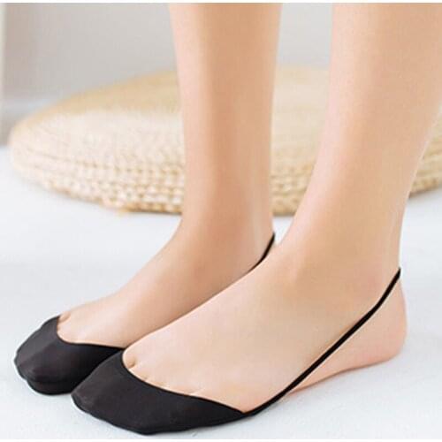 Hollow Invisible No Trace Socks Sponge Pad Korean Japanese Sling Socks New Womens Summer Ice Silk Sling