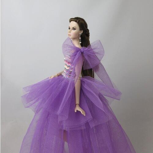 Dress for barbie doll princess dresses gown party evening dress sexy handmade barbie doll clothes accessories fashionistas toys