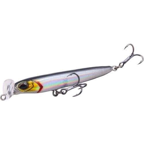 1PCS Minnow Fishing Lures White strips Floating Hard Bait86mm/95mm Artificial Bait Wobbler Crankbait For Pike Fishing tackle