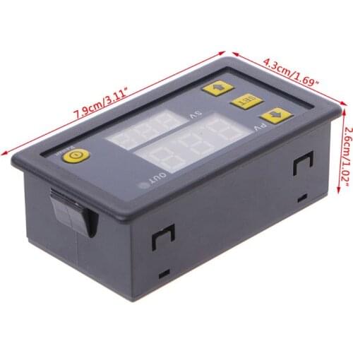 Timer Delay Relay Module Dual Digital LED Display Time Switch 0-999s 0-999m 0-999h Adjustable