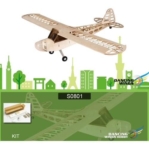 S0801 RC Airplane Dancing Wings Hobby Balsa Wood 1.2M Piper Cub J-3 Remote Control Aircraft KIT Version DIY Flying Model RC Toys