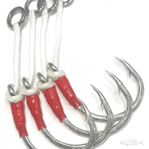 Savage Gear Eyed Assist Hook 4 Pcs Jig Clips Deep Saltwater Fishing Wild Teeth