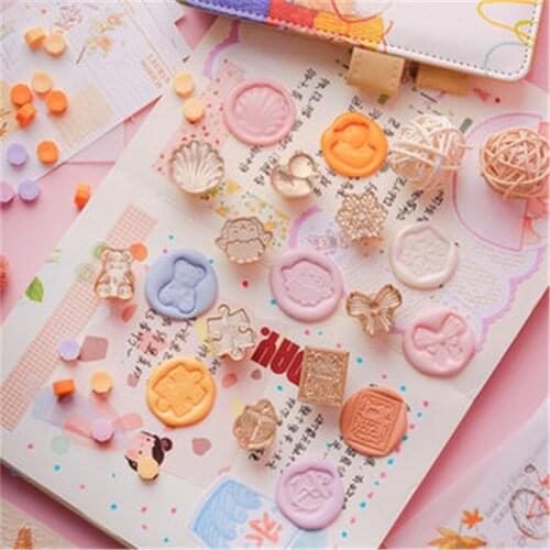 Cute 3D MIni Relief Stamp Head Custom DIY Heads Original Wax Seal Stamps Postage Journal Package Wedding Date Gifts Envelope