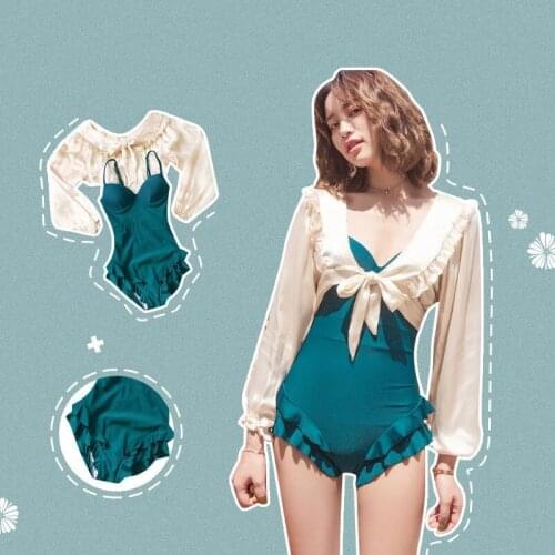 Fairy Swimsuit Summer Simple Japan Cute Ins Sexy Lace Swimsuit Summer Girls 2021 New Swimwear Bathing Suit Women