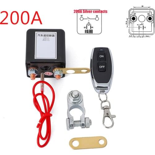 Universal 12V new Car Battery Switch with Wireless Remote Control Manual Control Disconnect Latching Relay