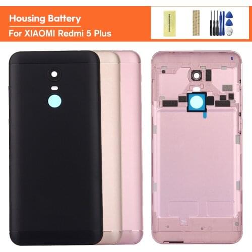 AAA Quality For Xiaomi Redmi 5 Plus Battery Back Cover Metal Rear Door Housing + Side Key for Redmi 5Plus Replacement Parts