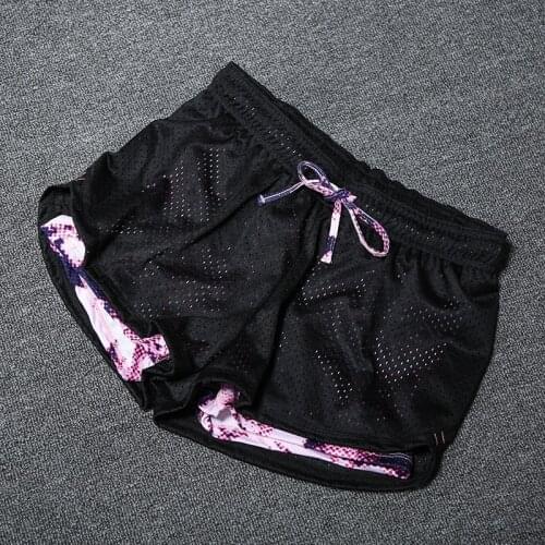 Women Yoga Shorts Printed Fake Two Pieces Beach Skinny Women Sports Workout Jogging Running Fitness Gym Jogging Sport Shorts
