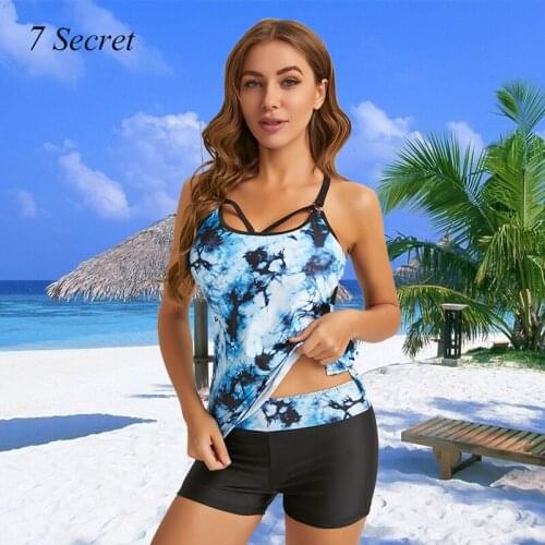 Bathing Suit Women Bathsuit Swimming Suit Two Piece Bikini Set Swimsuit Ladies Plus Size Tankinis S-5XL Sexy Print Swimwear 2021