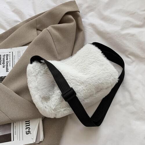 Winter New Fashion Shoulder Bag Soft Warm Fur Bag Female Bag Plush Handbag Messenger Bag Crossbody Bag Women 2020