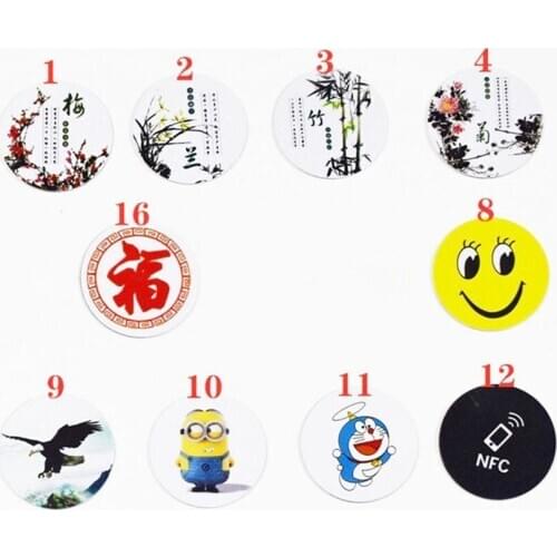 10pcs RFID 125Khz T5577 EM4305 Stickers Writable Anti Metal Interference Copy Tags Proximity Cards Label For Mobile phone