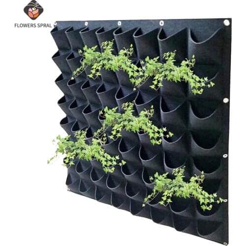 2/81 Pocket Wall-Mounted Planting Bag Green Vegetable Planting Vertical Flower Pot Multi-Pocket Gardening Bag Planting Supplies