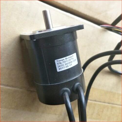 57mm Nema23 Brushless DC Motor 24V 100W 3000rpm 0.32N.M Body Length 75mm