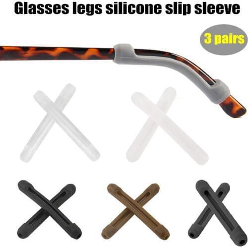 3 Pairs Glasses Temple Tips Silicone Anti-Slip Safety Retainer Ear Hooks for Eyeglass Sunglasses NYZ Shop