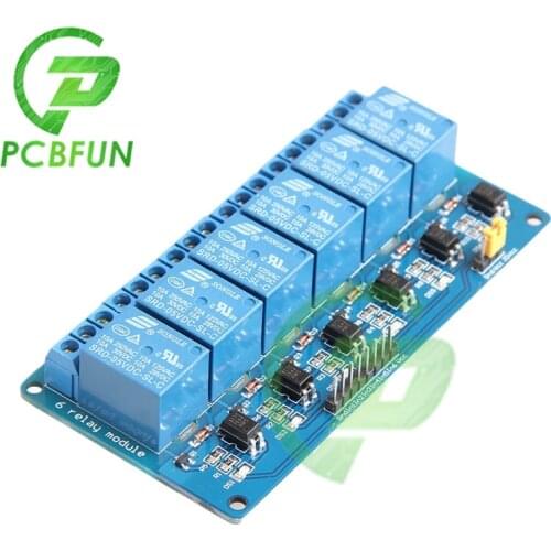 5V 6 Channel Relay Module with Optocoupler Relay Output 6 Way Relay Module for Arduino PIC ARM DSP AVR ARM