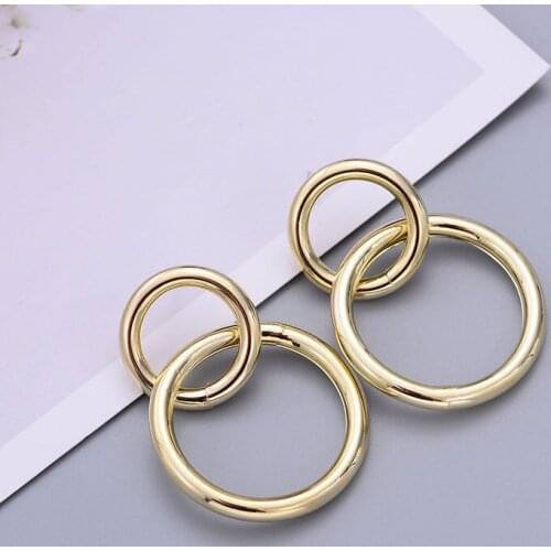Big circle Golden earrings for women S925 pin fashion Accessories jewelry goth punk pendant Unusual earrings 2020 trend