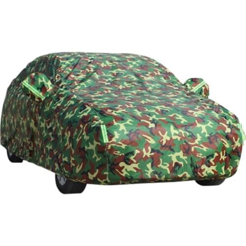 Car Cover All-weather Protection Full Covers with Reflective Strip Camouflage Style Auto Cover Sunscreen Protection Waterproof