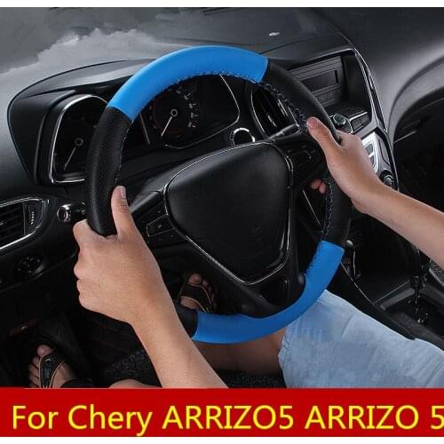 Steering wheel cover modified hand sewing steering wheel cover venting hole leather steering wheel For Chery ARRIZO5 ARRIZO 5