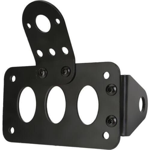 For BMW Motorcycle Black Custom Side Mount License Plate Bracket 7"x 4" (18x10cm) For Kawasaki Suzuki Harley Bobber Chopper