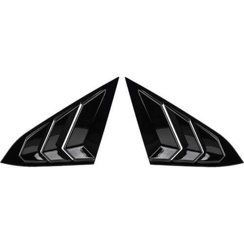 For Honda 10Th Gen Civic 2016 2017 2018 2019 Rear Side Window Louvers Air Vent Cover Black