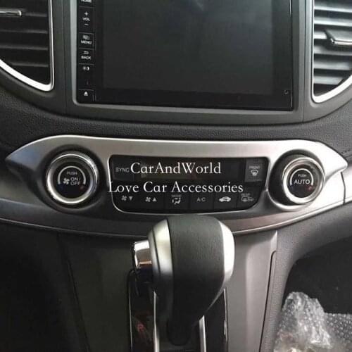 For Honda CR-V CRV 2012-2016 Middle Control Air Condition Switch Knob Frame Cover Navigation Panel Trims Protector Car Accessory