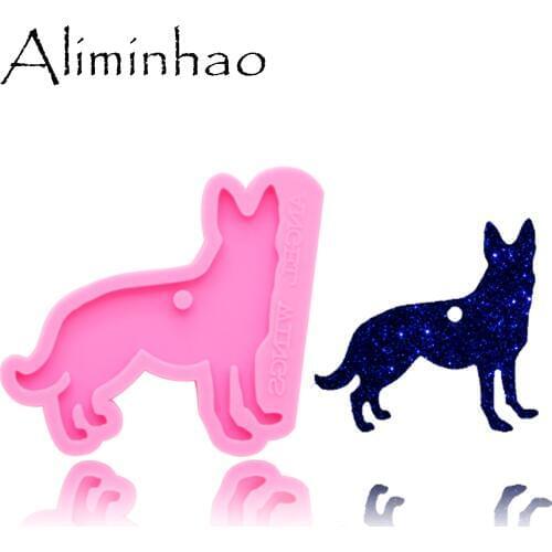 DY0174 Shiny dog 6 different shapes Silicone Molds DIY epoxy mould silicon Resin Crafting molds for keychains Mold
