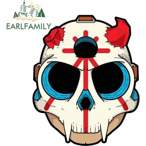 EARLFAMILY 13cm x 10.5cm for Indian Skulls Car Sticker Windshield Camper Car Sticker Surfboard Cartoon Personality Decoration