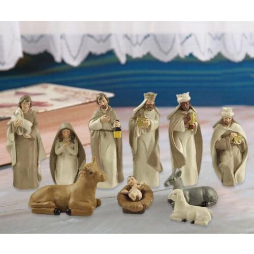 Christ Birth of Jesus Ornament Gifts Nativity Scene Resin Crafts A set of nativity figurines Christian catholic gift ornaments