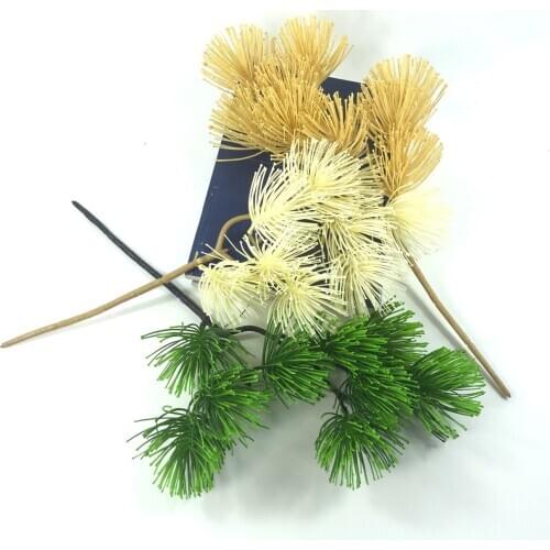 Artificial Pine Needles Simulation Plant Flower Arranging Accessories Indoor Outdoor Green Plant Plastic Garland Decorations