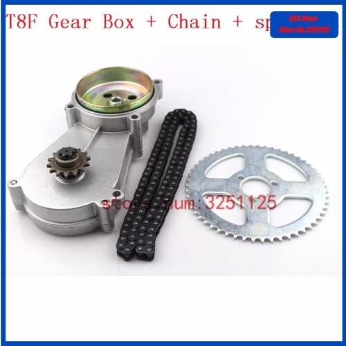 47cc 49cc pocket bike T8F liya gearbox transmission gear box mini moto atv with T8F chain and Chain plate 2 stroke engine part