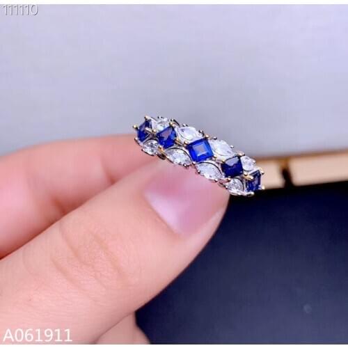 KJJEAXCMY fine jewelry natural sapphire 925 sterling silver new women ring support test trendy
