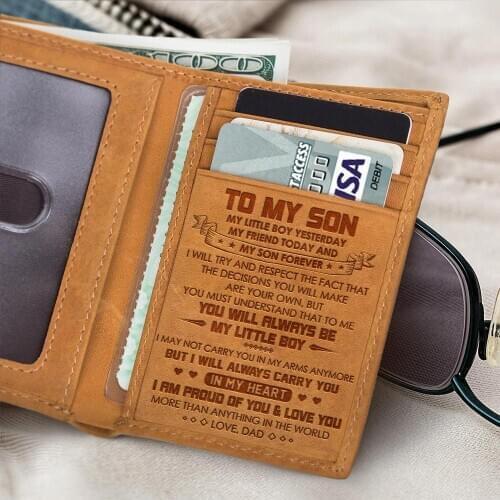 Dad To Son - I Love You More Than Anything In The World - Three Fold Wallet