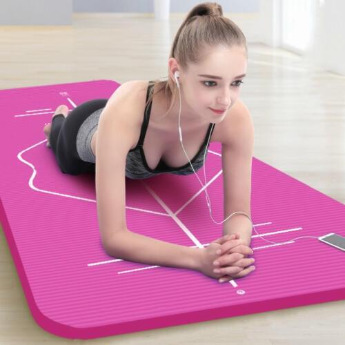 185cm Beginner Yoga mat With Position line Lengthen Widen Thickened Men And Women Non-slip Gym fitness Pad Dance Pilates 10/15mm