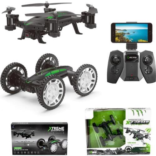 DWI602 Air-Road RC Drone Car 2 in 1 Flying Car 2.4G RC Quadcopter Drone 6-Axis 4CH Helicopter With HD Camera High Speed 4WD toy