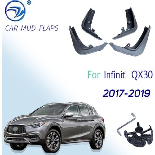 Molded Car Mud Flaps For Infiniti QX30 2016 2017 2018 2019 Mudflaps Splash Guards Mud Flap Mudguards Fender Car Accessories