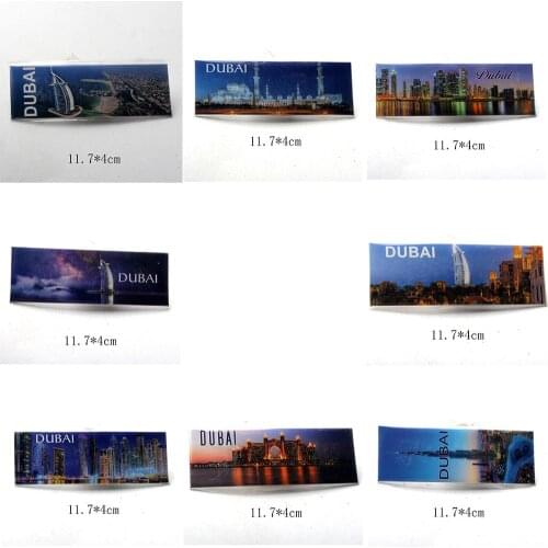 1PC Dubai Style Tin Paper Fridge Magnet Souvenir Magnetic Sticker Craft Home Decor Paper fridge magnet