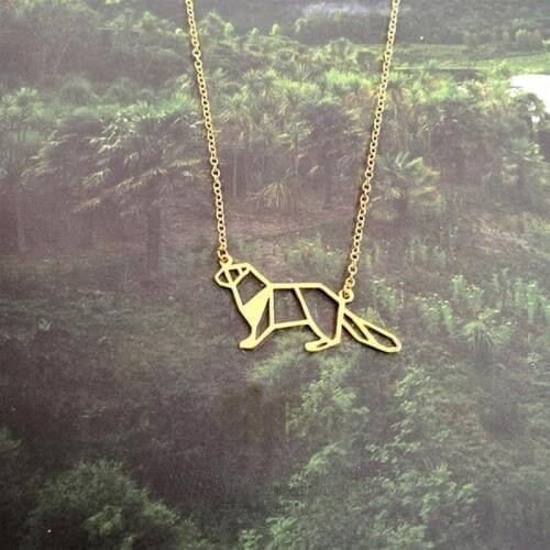 Cute Otter Origami Necklace Wildlife Stocking stuffer Jewelry --12pcs/Lot(6 Colors Free Choice)