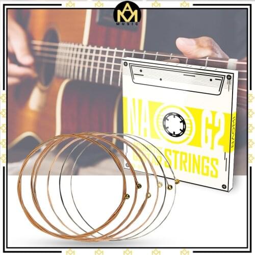NAOMI Medium Acoustic Guitar Strings Set Hexagonal Steel Core W/ Phosphor Bronze Coating Professional For Guitarist