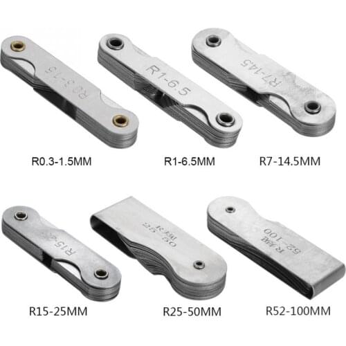 Stainless Steel Radius Fillet Gauge External Internal Concave Convex Measuring Tool