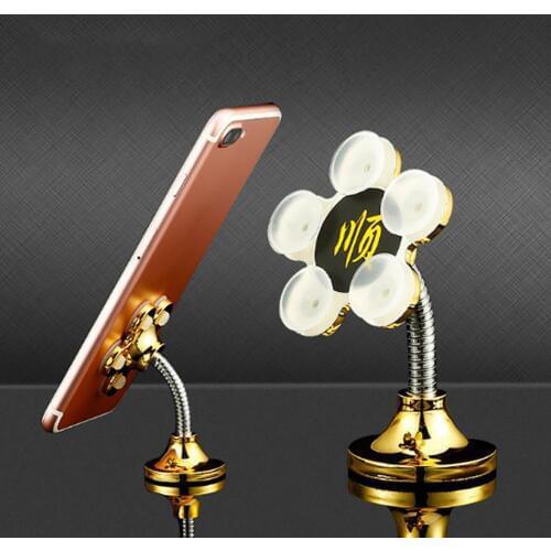 New Phone Holder 360 Degree Rotating Flower Shape Car Home Suction Mobile Phone Holder Bracket Stand Hot Sale