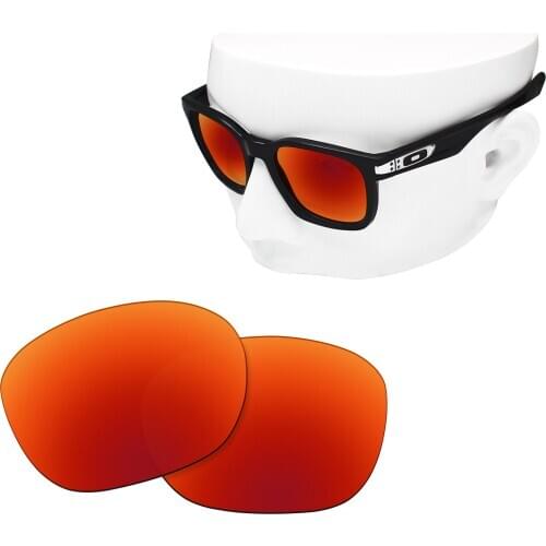 OOWLIT Polarized Replacement Lenses of Fire Red Mirror for-Oakley Garage Rock OO9175 Sunglasses