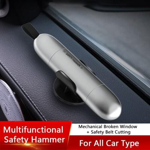 QHCP Mini Cars Window Glass Breaker Seat Belt Cutter Escape Hammer New Cutting Knife Safety Hammer Life-Saving Escape Blade Tool
