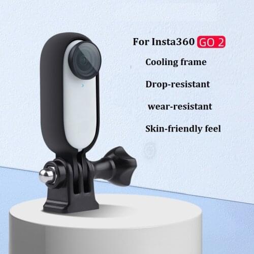 Insta360 Go2 Cooling Frame Drop Resitant 1/4 Adapter Bracket Base for Insta 360 Go 2 Camera Accessories