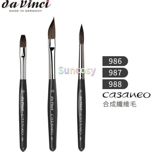 Da Vinci Watercolor Series CASANEO 986/987/988, Short Hexagonal Holder of Synthetic Fiber Watercolor Brush Artist At Supplies