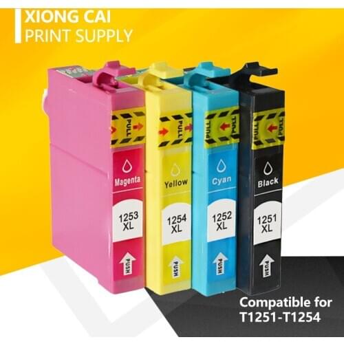 Compatible T1251 T1252 T1253 T1254 ink cartridge for Epson Stylus NX125/NX127/NX130/NX230/NX420/NX530/NX625 Workforce320/323