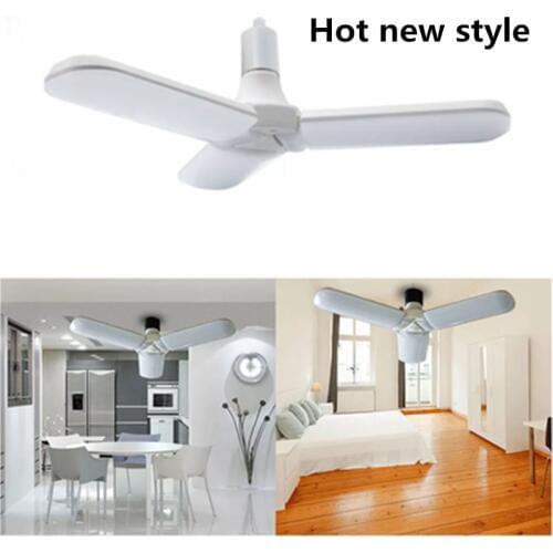 85-265V 45W E27 LED Bulb SMD2835 228leds Super Bright Foldable Fan Blade Angle Adjustable Ceiling Lamp Home Energy Saving Lights