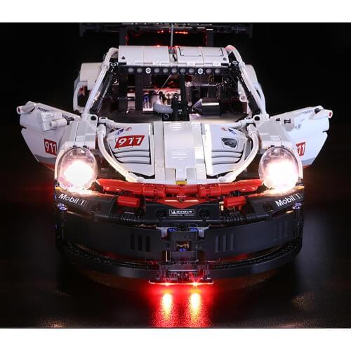 Led Light Compatible For Lego 20097 Technic Series 42096 White Super Racing Car Set Building Blocks Bricks Car Model Kids Toys