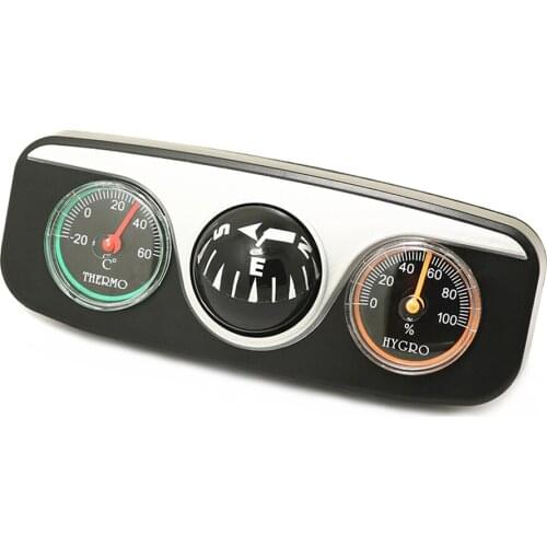 Outdoor Camping Three-in-one Multifunctional Car Compass Thermometer And Hygrometer